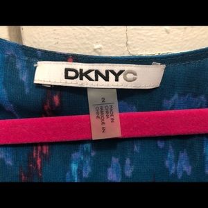 One shoulder printed DKNY summer dress
